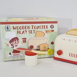 ست اسباب بازی توستر نان چوبیWooden Toast Maker مدل WCF10_اسباب بازی